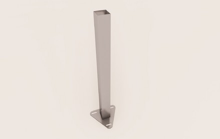 Столб 60x40x1,2x2500 мм, RAL 7040, серое окно