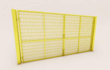 Ворота распашные Dfence 1,5х3 м. RAL 1018 желтый