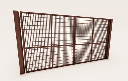 Ворота распашные Dfence 1,8х3 м. RAL 8017 коричневый
