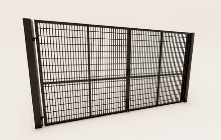 Ворота распашные Dfence 2,1х3 м. RAL 9005 черный янтарь
