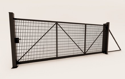 Ворота откатные Dfence 2,5х4 м. RAL 9005 черный янтарь