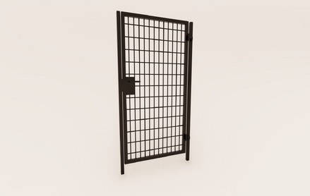 Калитка Преграда с замком 3К-40 1х2м RAL 9005 черный янтарь