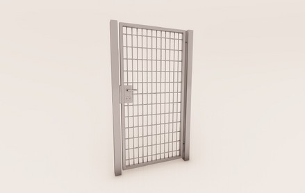 Калитка Premium 1х2м RAL 7040 серое окно
