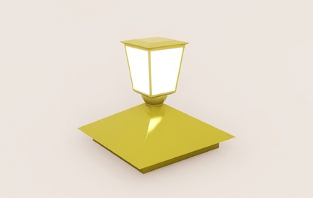 Колпак на столб забора АМПИР Фонарь, RAL 1018 желтая