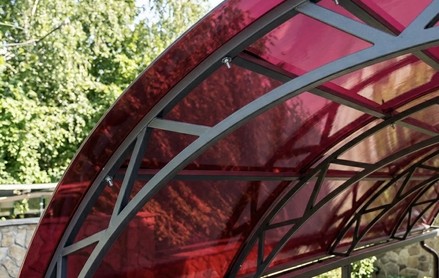 Монолитный поликарбонат стандарт 2050х3050х15мм, гранат