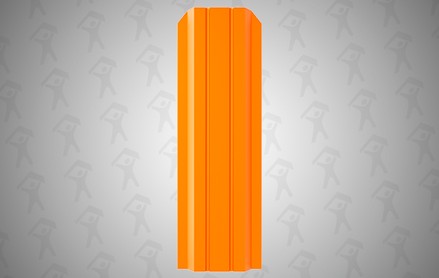 Евроштакетник Persona, П-образный 100 мм, полиэстер односторонний, фигурный рез, RAL 2004 Апельсин