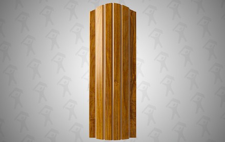 Евроштакетник Modern, Полукруглый 110 мм, printech двухсторонний, фигурный рез, 3D Орех