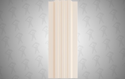 Евроштакетник Style, П-образный 120 мм, полиэстер односторонний, прямой рез, RAL 1015 Светлая слоновая кость