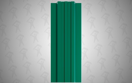 Евроштакетник Style, П-образный 120 мм, полиэстер двухсторонний, прямой рез, RAL 6005 Зеленый мох