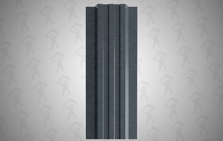 Евроштакетник Style, П-образный 120 мм, бархат двухсторонний, прямой рез, RAL 7024 Бархатный графит серый