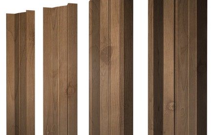 Штакетник М-образный 100 мм, print premium, прямой рез, Pine Wood Fresh
