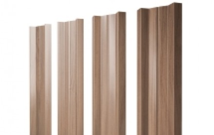 Штакетник М-образный 100 мм, print elite, прямой рез, Honey Wood