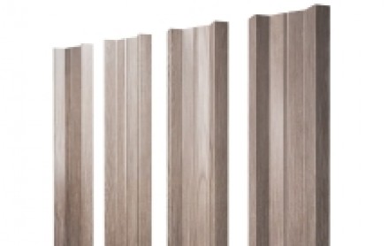 Штакетник М-образный 100 мм, print elite, прямой рез, White Wood