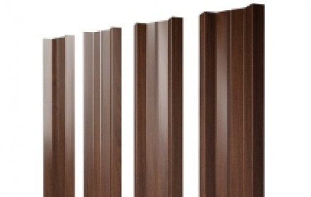 Штакетник М-образный 100 мм, print elite, прямой рез, Choco Wood