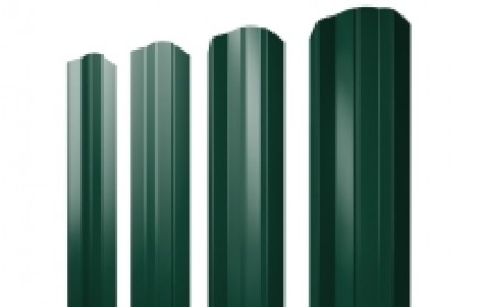 Штакетник М-образный 100 мм, полиэстер, фигурный рез, RAL 6005 Зеленый мох