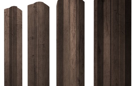 Штакетник М-образный 100 мм, print premium, фигурный рез, Antique Wood