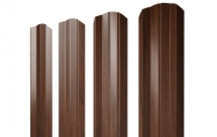 Штакетник М-образный 100 мм, print elite, фигурный рез, Choco Wood