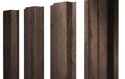 Штакетник П-образный 100 мм, print premium, прямой рез, Antique Wood
