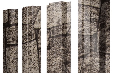 Штакетник П-образный 100 мм, print elite, прямой рез, King Stone