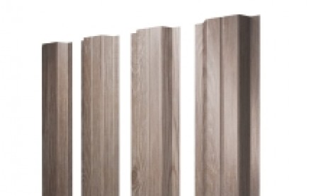 Штакетник П-образный 100 мм, print elite, прямой рез, White Wood