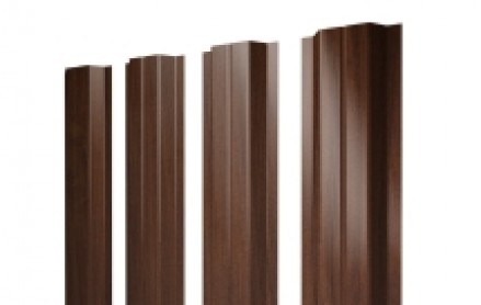 Штакетник П-образный 100 мм, print elite, прямой рез, Choco Wood