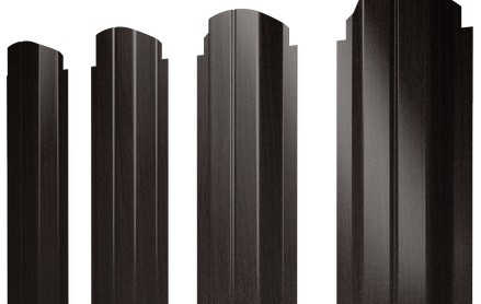 Штакетник П-образный 100 мм, print elite, фигурный рез, Coffee Wood Blesk