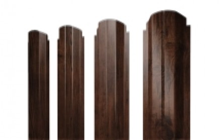 Штакетник П-образный 100 мм, print elite, фигурный рез, Cherry Wood