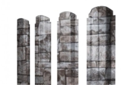 Штакетник П-образный 100 мм, print elite, фигурный рез, Fine Stone