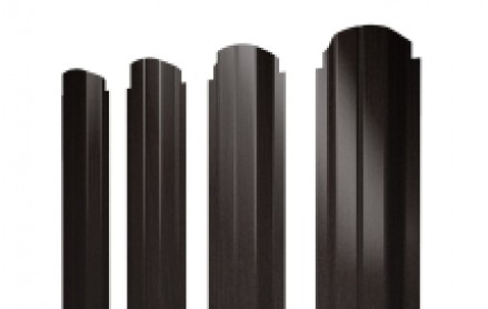 Штакетник П-образный 100 мм, print elite, фигурный рез, Coffee Wood К