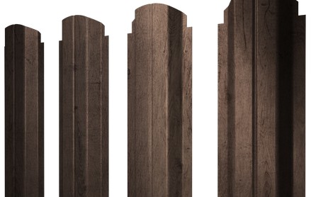 Штакетник П-образный 100 мм, print elite, фигурный рез, Antique Wood