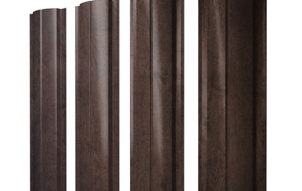Штакетник Круглый 128 мм, print premium, прямой рез, Antique Wood
