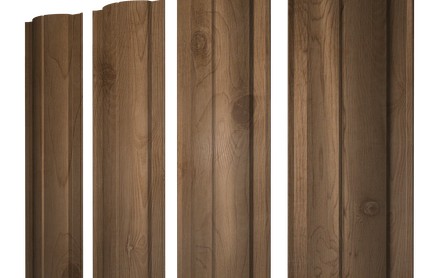 Штакетник Круглый 128 мм, print premium, прямой рез, Pine Wood Fresh