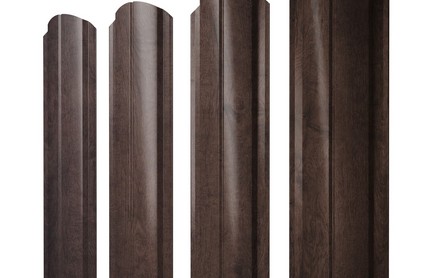 Штакетник Круглый 128 мм, print premium, фигурный рез, Antique Wood