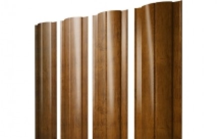 Штакетник Круглый 128 мм, print premium, фигурный рез, Golden Wood Fresh
