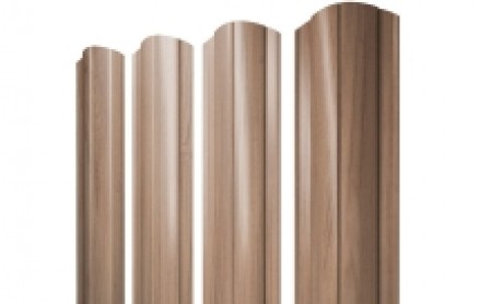 Штакетник Круглый 128 мм, print elite, фигурный рез, Honey Wood