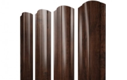Штакетник Круглый 128 мм, print elite, фигурный рез, Cherry Wood