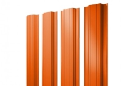 Штакетник Прямоугольный 118 мм, полиэстер, прямой рез, RAL 2004 Оранжевый