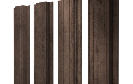 Штакетник Прямоугольный 118 мм, print premium, прямой рез, Antique Wood