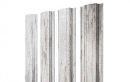 Штакетник Прямоугольный 118 мм, print elite, прямой рез, Snow Wood
