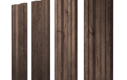 Штакетник Twin 100 мм, print premium, прямой рез, Almond Wood Fresh