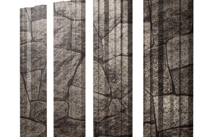 Штакетник Twin 100 мм, print elite, прямой рез, King Stone