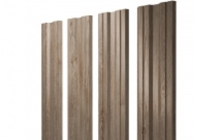 Штакетник Twin 100 мм, print elite, прямой рез, White Wood