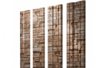 Штакетник Twin 100 мм, print elite, прямой рез, Sand Stone