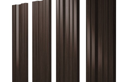 Штакетник Twin 100 мм, print elite, фигурный рез, Coffee Wood Blesk