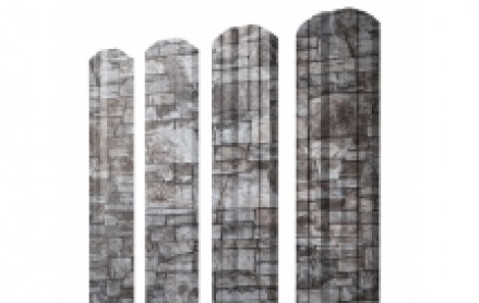 Штакетник Twin 100 мм, print elite, фигурный рез, Fine Stone