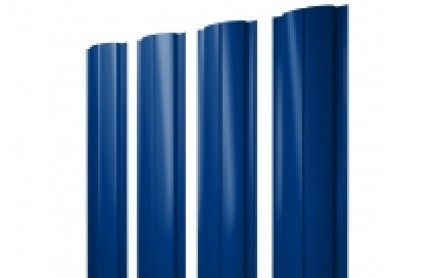 Штакетник Slim, Полукруглый 100 мм, полиэстер, прямой рез, RAL 5002 Ультрамариново-синий