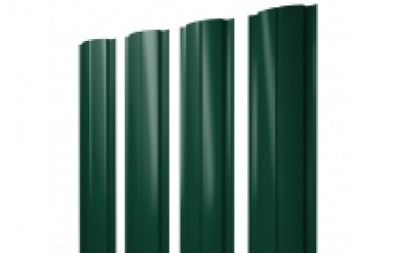Штакетник Slim, Полукруглый 100 мм, полиэстер, прямой рез, RAL 6005 Зеленый мох
