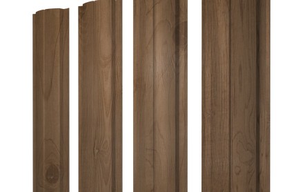 Штакетник Slim, Полукруглый 100 мм, print premium, прямой рез, Pine Wood Fresh
