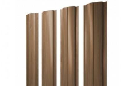 Штакетник Slim, Полукруглый 100 мм, print elite, прямой рез, Honey Wood