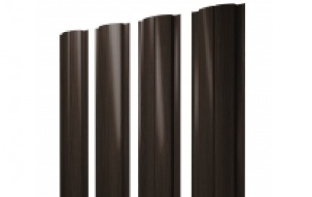 Штакетник Slim, Полукруглый 100 мм, print elite, прямой рез, Coffee Wood